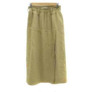 ISSEY MIYAKE セットアップ 上下 ノーカラージャケット ショート丈 フレアスカート ロング丈 上M 下S ベージュ /HO31