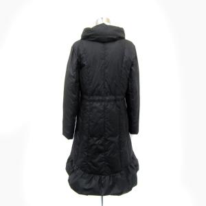 LAURA ASHLEY ダウンコート ロング丈 ボリュームカラー 13 黒 ブラック /SY47 GY61