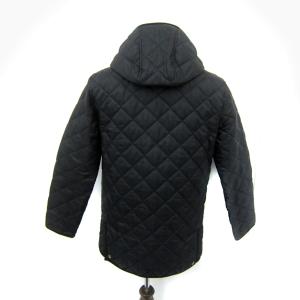Traditional Weatherwear キルティングジャケット ミドル丈 フード付き 無地 40 L 黒 ブラック 112BA-1001A /SY50