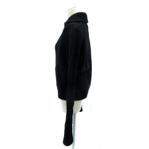 Patagonia ニットジャケット ステンカラー ミドル丈 ダブルジップ ウール M 黒 ブラック /HO31 GY61