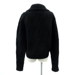 Patagonia ニットジャケット ステンカラー ミドル丈 ダブルジップ ウール M 黒 ブラック /HO31 GY61