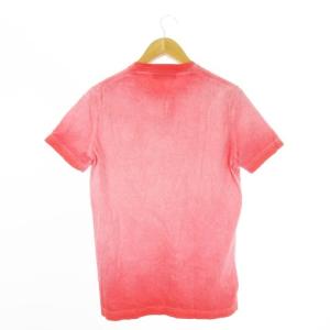 DSQUARED2 Tシャツ M ピンク 半袖 クルーネック グラデーション イラストプリント /CK24 GY58