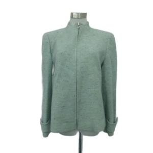 ジャケット ミドル丈 11 L マルチカラー ミントグリーン スタンドカラー /HO58 GY61