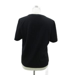 Salvatore Ferragamo ニット カットソー 半袖 L 黒 切替 ガンチーニ 総柄 /SY56 GY61