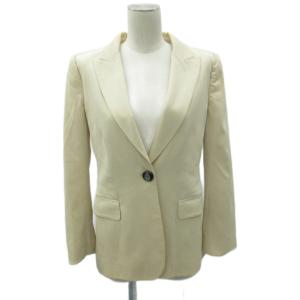 テーラードジャケット ミドル丈 シングルボタン 総裏地 40 ベージュ /SM11 GY61