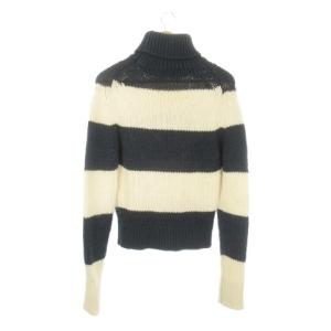 DOLCE&GABBANA タートルネックセーター ニット 長袖 ボーダー 紺 ネイビー 白 ホワイト /CK5 GY61