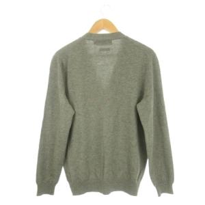 Polo by Ralph Lauren カーディガン ニット Vネック 長袖 ポニーロゴ刺繍 ウール L グレー /CK6 GY61