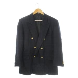ジャケット 上着 100 BE 6 紺 ネイビー ブラックウォッチ ダブルブレスト 長袖 金ボタン Y