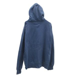 DENIM & SUPPLY RALPH LAUREN ジャケット パーカー スウェット ミドル丈 裏起毛 プリント ジップアップ M ブルー /SY25 GY61