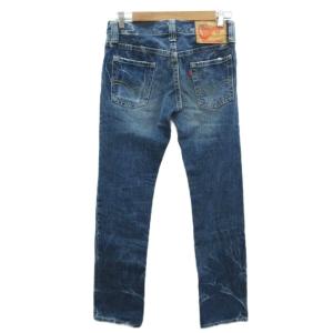 HYSTERIC GLAMOUR デニムパンツ ジーンズ スリムパンツ ロング丈 M 紺 ダメージ加工 2AP-4083 /SY31 GY61