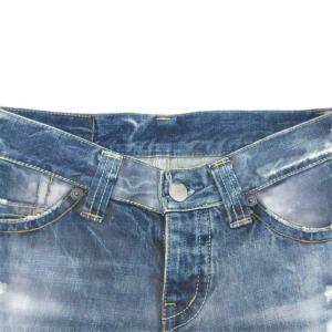 HYSTERIC GLAMOUR デニムパンツ ジーンズ スリムパンツ ロング丈 M 紺 ダメージ加工 2AP-4083 /SY31 GY61
