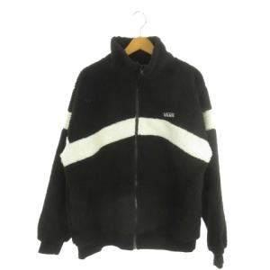 M Boa Fleece JKT ボアフリースジャケット 上着 L 黒 ブラック 白 ホワイト スタンドカラー