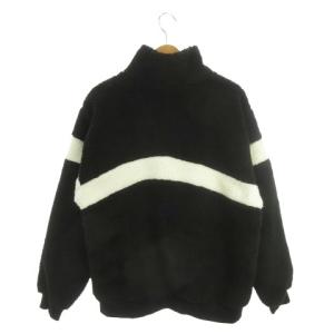 VANS M Boa Fleece JKT ボアフリースジャケット 上着 L 黒 ブラック 白 ホワイト スタンドカラー