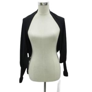 カーディガン ボレロ ショート丈 40 L 黒 ブラック 前開き /SM13 GY61