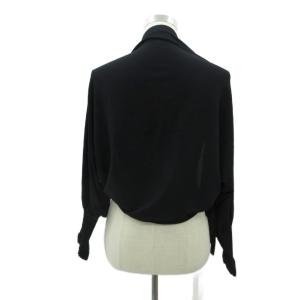 TO BE CHIC カーディガン ボレロ ショート丈 40 L 黒 ブラック 前開き /SM13 GY61
