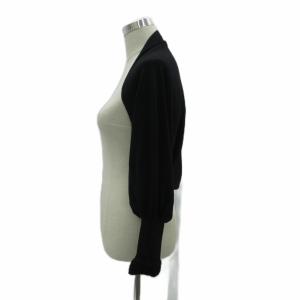 TO BE CHIC カーディガン ボレロ ショート丈 40 L 黒 ブラック 前開き /SM13 GY61