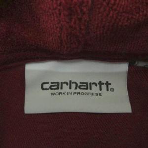 Carhartt パーカー ミドル丈 赤 レッド ベロア /SM20 GY61