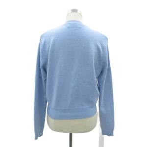 CABaN ニットカーディガン ミドル丈 カシミヤ混 S 青 ブルー /SM32 GY61