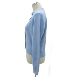 CABaN ニットカーディガン ミドル丈 カシミヤ混 S 青 ブルー /SM32 GY61