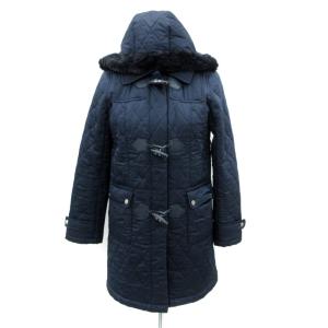 キルティングコート ロング丈 2WAY フード付き 38 紺 ネイビー /SM6 GY61