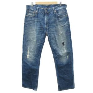 505 デニムパンツ W36 L33 ブルー ダメージ加工