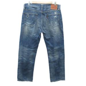 Levi's 505 デニムパンツ W36 L33 ブルー ダメージ加工