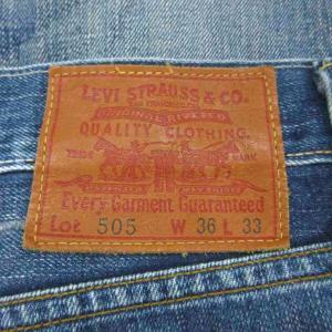 Levi's 505 デニムパンツ W36 L33 ブルー ダメージ加工