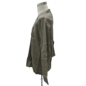 DAKS セットアップ 上下 パジャマ ルームウエア シャツ 長袖 パンツ ロング丈 チェック柄 LL マルチカラー