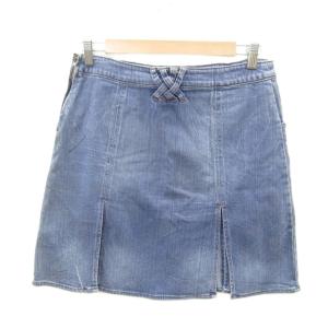 D&G デニムスカート フレアスカート ミニ丈 28 ブルー ウォッシュ加工 /SY47 GY61