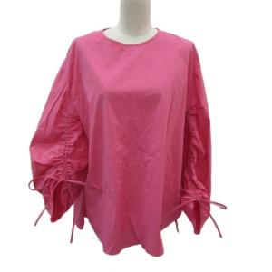 カットソー 38 M ピンク 長袖 ラウンドネック 袖口ドローストリング /SM21 GY61