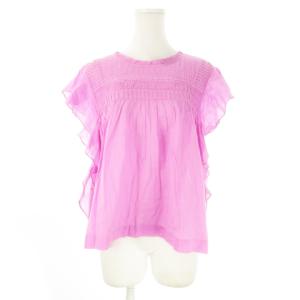 フリルブラウス 半袖 ピンタック 34 ライラック /CK36 GY61