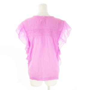 ISABEL MARANT ETOILE フリルブラウス 半袖 ピンタック 34 ライラック /CK36 GY61