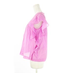 ISABEL MARANT ETOILE フリルブラウス 半袖 ピンタック 34 ライラック /CK36 GY61