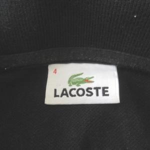 LACOSTE ポロシャツ 4 黒 ブラック ポロカラー 半袖 /CK21 GY61