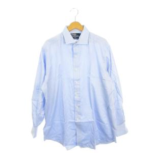 Yシャツ ワイシャツ 長袖 無地 43-86 青 ブルー /AH13 GY61