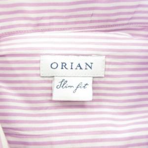 ORIAN Yシャツ ワイシャツ 長袖 ストライプ SLIM FIT 40 15 3/4 紫 パープル /AH9 GY61