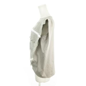 STRASBURGO × サポートサーフェス support surface 半袖カットソー 1 グレー 切替 レース /MN13