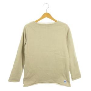 バスクシャツ 裏フリース 長袖 ロゴ 2 ベージュ /AH11 GY61