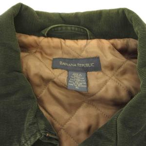 BANANA REPUBLIC ジャケット XL 緑 グリーン レギュラーカラー コーデュロイ 長袖 ジップアップ 712660-00-2