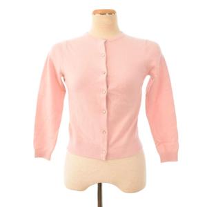 カーディガン 長袖 カシミヤ XS ピンク GY58