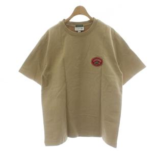 Tシャツ 3 ベージュ 半袖 ラウンドネック ロゴワッペン /PP GY61