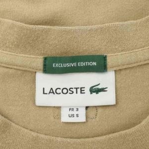 LACOSTE Tシャツ 3 ベージュ 半袖 ラウンドネック ロゴワッペン /PP GY61