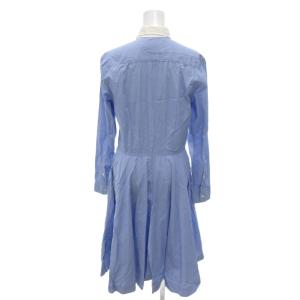 POLO RALPH LAUREN 美品 シャツワンピース ロングフレアスカート 長袖 4 ライトブルー /YJ GY61