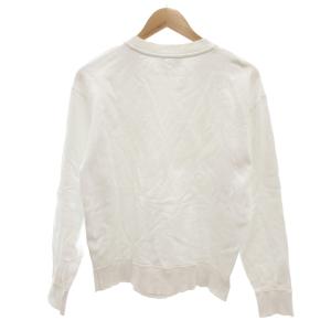 LACOSTE 美品 スウェット トレーナー M 白 ホワイト ロゴ刺繍 無地 クルーネック 長袖 /KR GY61
