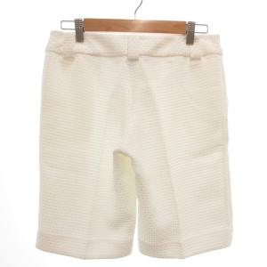 LANVIN 美品 ハーフパンツ ショートパンツ ショーツ 格子柄 40 白 ホワイト /YJ GY61