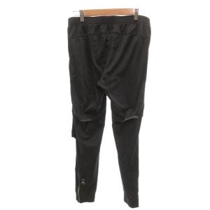 ON 美品 パンツ ドローストリングウエスト 裾リブ 膝切り替え S 黒 ブラック /YJ GY61