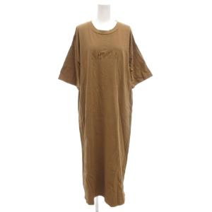 タグ付き NIDAWI Tシャツワンピース ロング 半袖 F キャメル /GV GY61