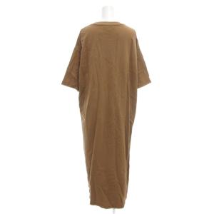 TICCA タグ付き NIDAWI Tシャツワンピース ロング 半袖 F キャメル /GV GY61