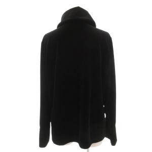 Leilian 美品 ジャケット ブルゾン 11 黒 ブラック スタンドカラー 長袖 フラップポケット /SJ GY61