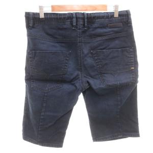 DIESEL ハーフパンツ 30 紺 ネイビー 無地 ドローコード付きウエスト 膝丈 /SJ GY61